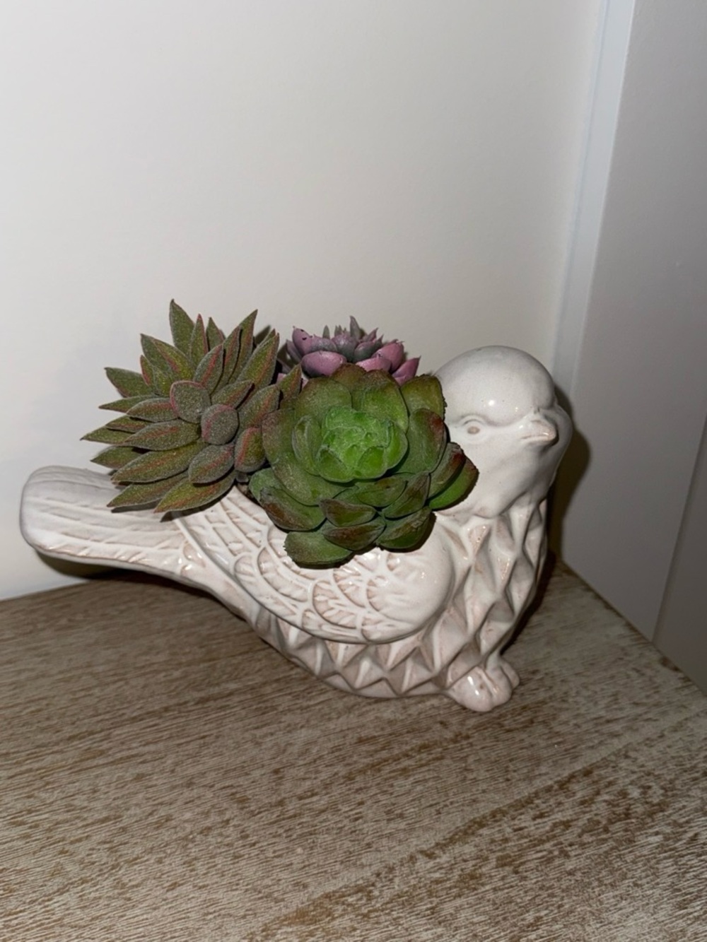 Ceramic Bird Succulent Planter - White